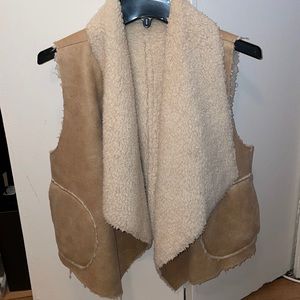 c&c California suede fur vest